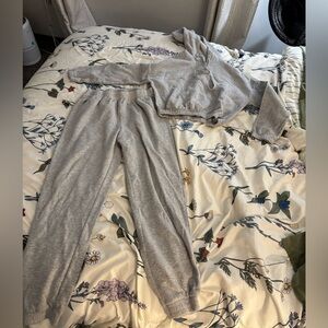 Fashion Nova Gray Women's Cropped Jogger Set